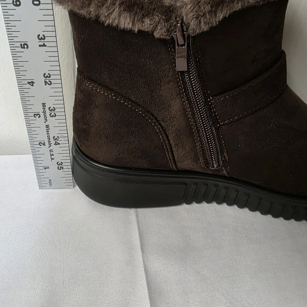 Flexus By Spring Step Badisco Chocolate Brown Ankle Boots Womens Size 9.5/ 41